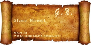 Glasz Ninett névjegykártya